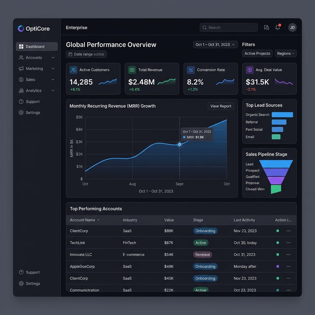 SaaS Platform Interface