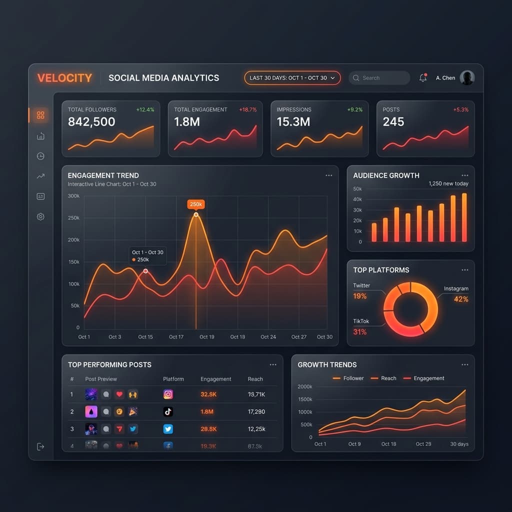 Social Media Management Dashboard